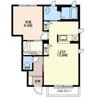 デュアルブラウン B【1階】の間取り