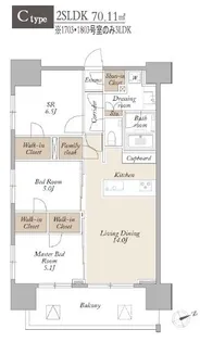 ライトテラス新宿御苑【17階】の間取り