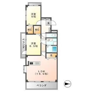 岐阜県岐阜市萱場南1【マンション】の間取り