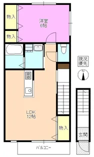 ソレジオコルテWest【2階】の間取り