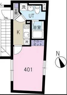ラリュール不動前【4階】の間取り