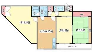 大阪府豊中市春日町2【アパート】の間取り
