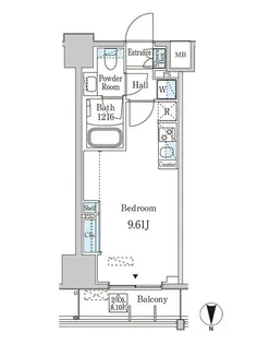 JP noie 西蒲田【9階】の間取り