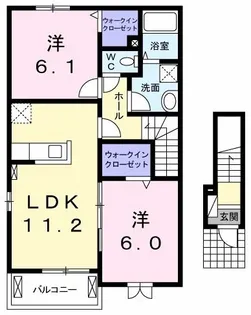 ジーラ・ソーレ VI【2階】の間取り