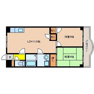 プランドール山本【3階】の間取り