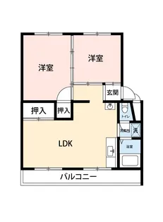 公社賃貸SMALIO 下田部C【5階】の間取り