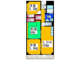 エテルノ・フェンテ【3階】の間取り