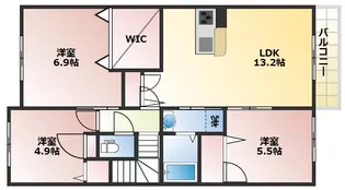 サン・スティーズ【2階】の間取り