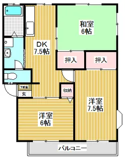 グリーンヒルB【2階】の間取り