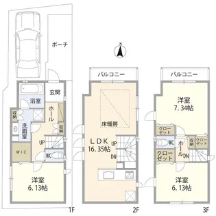 神奈川県横浜市神奈川区上反町2【一戸建】の間取り