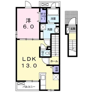 ルピナスII【2階】の間取り