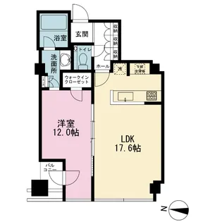 平河町森タワーレジデンス【19階】の間取り