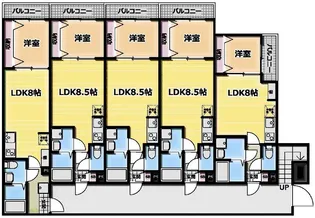 (仮称)川越こもれびLycka【1階】の間取り