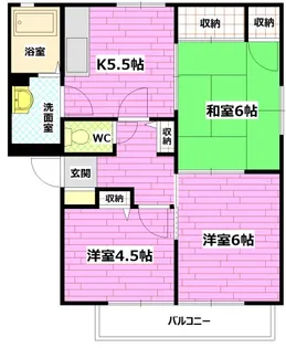 エクセル向井C棟【2階】の間取り