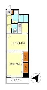 グランディールノブハラ【6階】の間取り