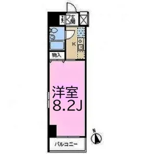 キャッスル桜木【6階】の間取り