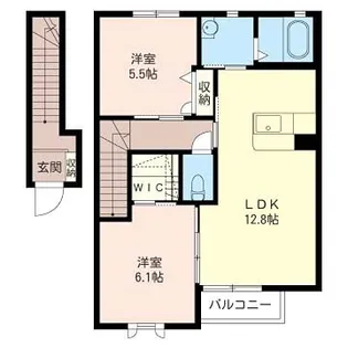 シャルム・メゾンB【2階】の間取り