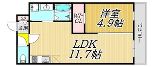 ダイワール立花【4階】の間取り