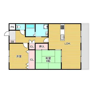 千里泉マンションI【4階】の間取り