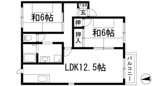 ハイツサトウ弐番館【1階】の間取り