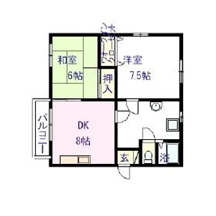 レジデンシャル甲斐田2【3階】の間取り