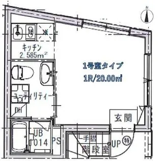 フィオーレ日暮里【1階】の間取り