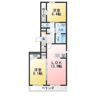 フェリシード東郷【1階】の間取り