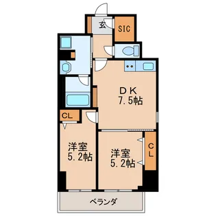 パークアクシス新栄【7階】の間取り