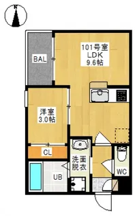 REGALEST 医大南【1階】の間取り