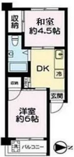 池袋第二ローヤルコーポ【6階】の間取り