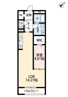 リーブルファイン成城学園前【1階】の間取り
