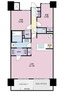 ロイヤルガーデン徳島駅西【15階】の間取り