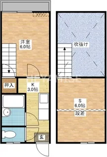 シャトル清水【1階】の間取り