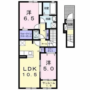 エスポワール坂田【2階】の間取り