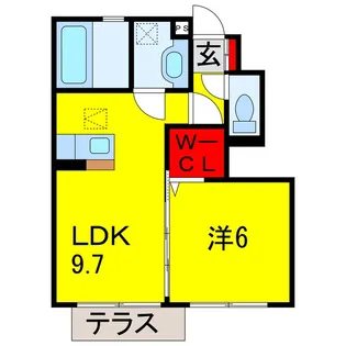 プランドール【1階】の間取り