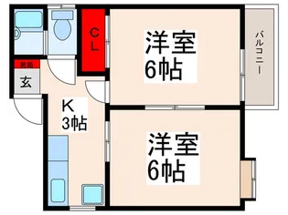 タナベ コ-ポ【1階】の間取り