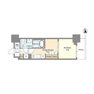 リビオメゾン浅草雷門【8階】の間取り