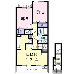 プラシード【2階】の間取り