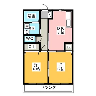 レトア高根 A棟【2階】の間取り