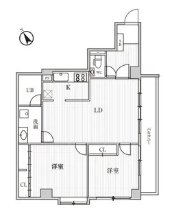 リエール市ヶ谷【2階】の間取り