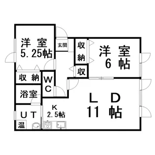 ハスコート中標津I【1階】の間取り