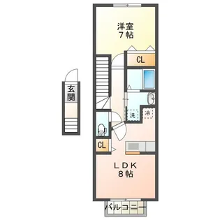 グリーンタウン弐番館【2階】の間取り
