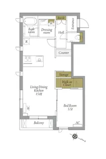 Ateliell代官山【2階】の間取り