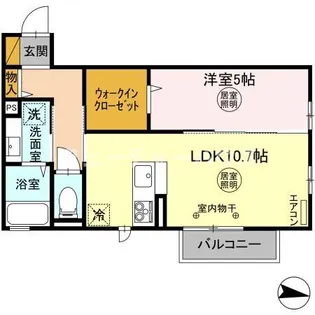 D room深谷津【2階】の間取り