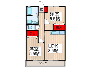 ベルIII【2階】の間取り