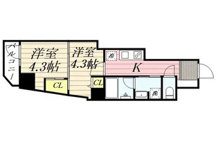 CLASSEUM飯田橋【7階】の間取り