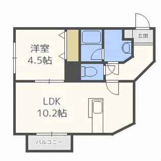 オルセー環状通東【3階】の間取り