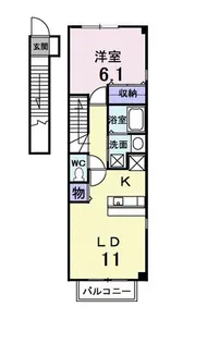 ジュピターK II【2階】の間取り