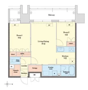 RJRプレシア博多【13階】の間取り