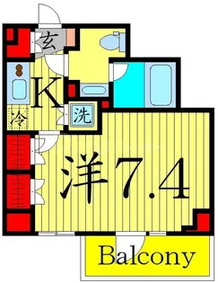 ステージファースト両国IIアジールコート【3階】の間取り